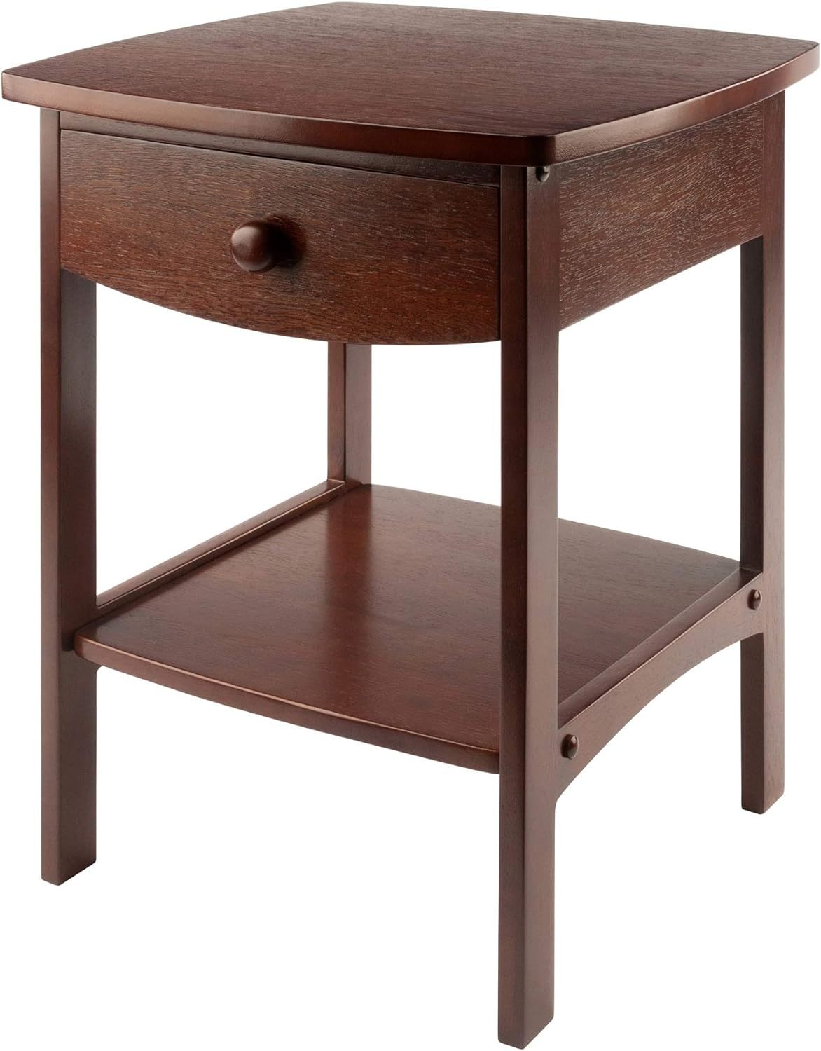 Wood Claire Accent Table In Winsome Walnut. - £50.78 GBP