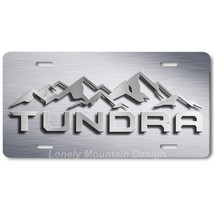 Toyota Tundra Inspired Art Gray on Gray FLAT Aluminum Novelty License Plate - £14.38 GBP