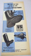 1950 Print Ad US Royal Tempered Rubber Boots Rockefeller Center,NY - £8.47 GBP