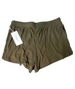 Tavi Lounge Waffle Shorts Olive Green Drawstring Pockets XL - $26.05 CAD