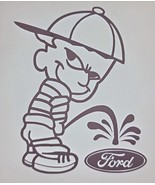 Calvin Peeing On Ford Die-Cut Vinyl Indoor Outdoor Car Truck Window Decal - £4.04 GBP+