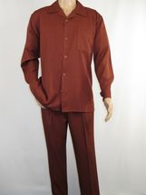 Men MONTIQUE 2pc Set Walking Leisure suit Long Sleeve Set 1641 Cognac Brown image 6