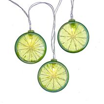 Lime Slices LED Battery Operated Christmas Light String Set of 10 BAT3003 - $16.98