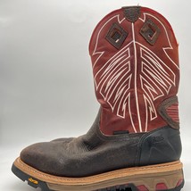 Justin Roughneck WK2115 Mens Red Brown Pull On Western Boots Size 14 EE - £132.05 GBP