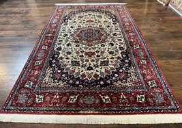 Sino Per&#39;sian Rug 5x8, Signed by Master Weaver, Beige &amp; Red, Very Fine 2... - $2,650.00