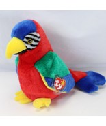 Ty Beanie Buddy Jabber the Parrot Colorful Large 10&quot; Bird 1999 TikI Bird - £10.01 GBP