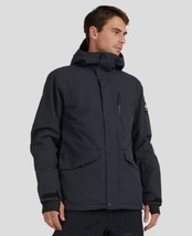 Quiksilver Mission Solid True Black Snow Jacket EQYTJ03266 Men’s Size L - £174.18 GBP