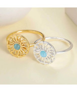 Cosmic Blue Opal Sun Ring - $61.58 CAD