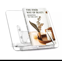 Acrylic Book Stand for Reading, Portable Book Holder for Desk, Angle Adj... - £9.40 GBP