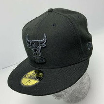 New Era Cap NBA Chicago Bulls Black | Grey 59FIFTY Hat - £46.75 GBP