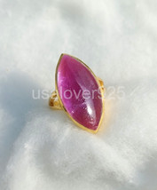 Natural Purple Amethyst Gemstone 925 Sterling Silver Handmade Women Modern Ring - £53.01 GBP