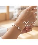 925 Solid Silver Knot Cuff Bracelet, Handmade Tie Love Knot Open Bangle ... - $202.00