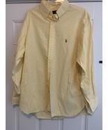 Ralph Lauren Polo Men&#39;s Maize Yellow Button Down Oxford Dress Shirt Cott... - £15.10 GBP