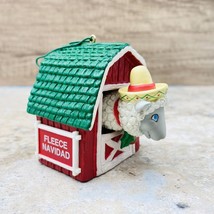 Enesco Fleece Navidad Ornament Sheep in Barn Vintage 1990 Designed by Mark Cook - $19.99