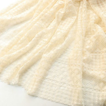 Rhombic lattice Jacquard Lace Fabric Craft DIY Wedding Dress Curtain Table Cloth - £9.64 GBP