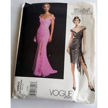 Uncut Vogue V2802 Pattern, Off Shoulder Gown, Bellville Sassoon Dress- Sz 6-10 - £20.08 GBP