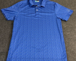 PGA Tour Pro Series Golf Polo Shirt AOP Blue Tee&#39;s &amp; Clubs Men&#39;s Size Large - £12.72 GBP