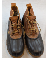 Vintage Womens LL Bean Boot Maine Hunting Duck Unlined Leather Rain Gum ... - $746.19 MXN