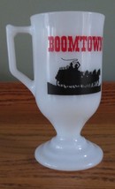 Boomtown Casino Hotel Reno Nevada White Milk Glass Irish Coffee Stagecoach Mug - £10.38 GBP