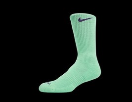Nike DRI-FIT Everyday Plus Performance Cushion Crew Socks Green Purple Mens 6-8 - £12.19 GBP