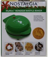 Nostalgia My Mini Reindeer Waffle Maker, Green - $430.07 MXN