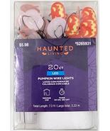 Haunted Living Halloween Pumpkin Wire LED String Lights Battery Operated... - £7.07 GBP