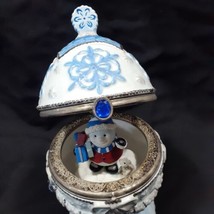 Frosty the Snowman Music Box Egg Shaped Sankyo Japan 7&quot; 19cm Animated Christmas - £21.64 GBP