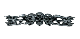 Chrome &quot;Flaming Skull&quot; 3D Emblem - Hotrod Ratrod Hot Rat Rod Motorcycle - $39.00 CAD
