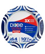 Dixie Ultra Large Paper Plates 10 Inch 64 Count White Indigo Expressive ... - $308.05 MXN