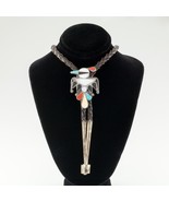 Vintage Zuni Bird Sterling Silver &amp; Inlay Bolo Tie - $33,710.42 MXN