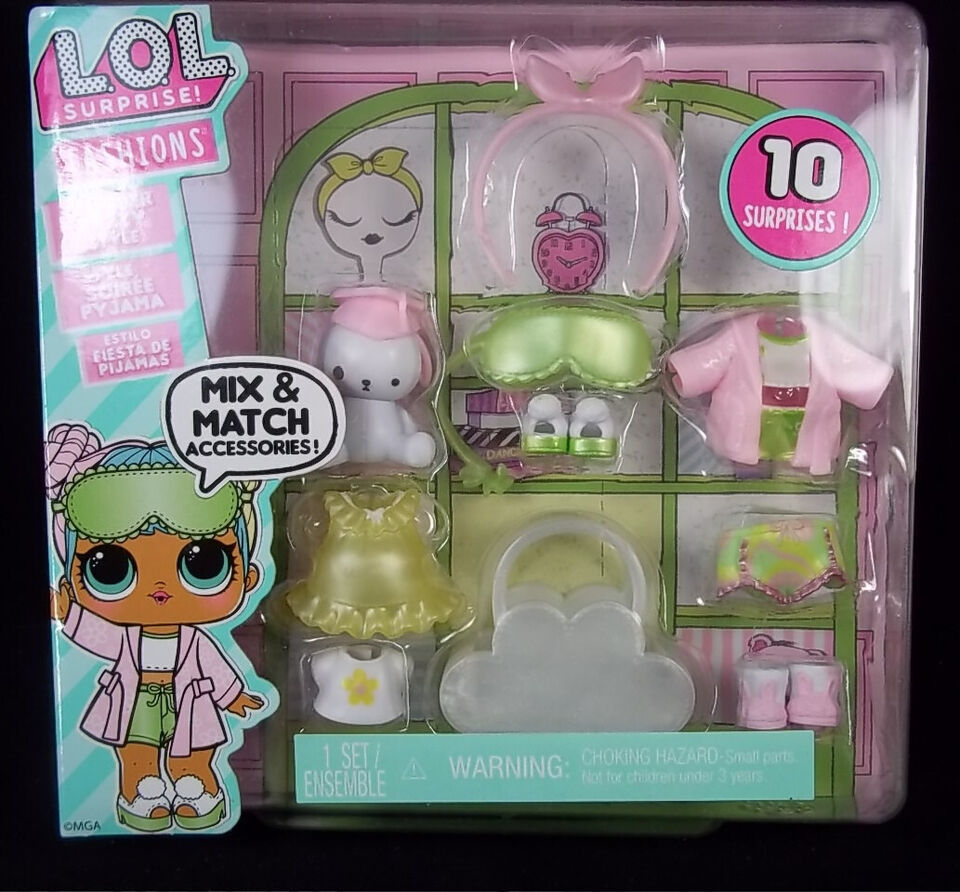 LOL Surprise Fashions pack SLUMBER PARTY STYLE mix & match accessories NEW