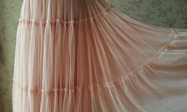 Blush Pink Tiered Midi Skirt Women Custom Plus Size Tulle Skirt Holiday Outfit image 12