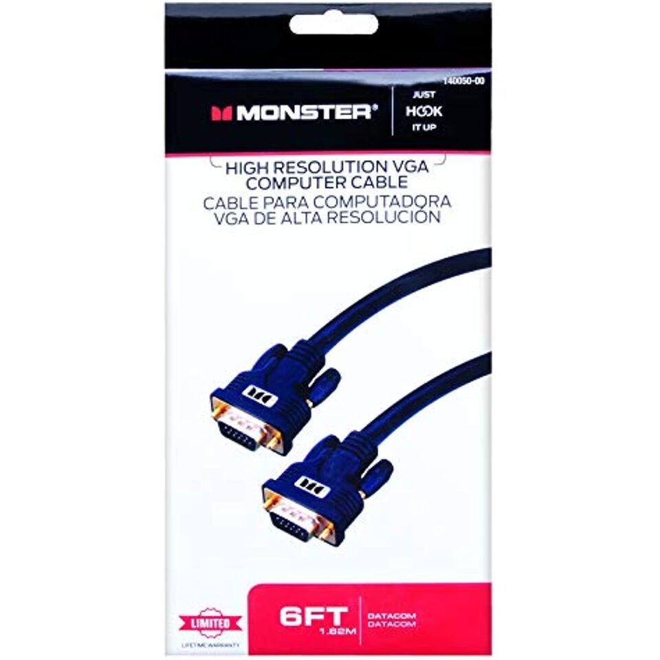 Monster Cable Video Cable Digital, Vga 6 Carded - $28.13
