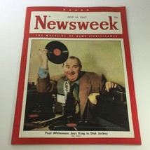 VTG Newsweek Magazine July 14 1947 - Paul Whiteman Jazz King DJ / Newsstand - £30.02 GBP