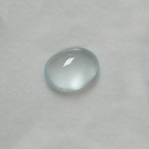 Natural Aquamarine Oval Cabochon 11X14.1mm Pastel Blue Color SI1 Clarity Loose G - £740.55 GBP