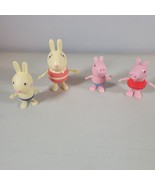 Peppa Pig Action Figures Lot of 4 Bendable Various Colors and Sizes See ... - £13.39 GBP