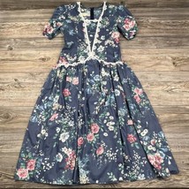 Vintage Gunne Sax Jessica McClintock Floral Dress Cottagecore Feminine S... - £100.32 GBP