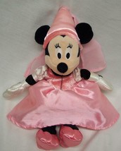 Disney World Minnie Mouse In Pink Princess Dress 10&quot; B EAN Bag Stuffed Animal - £13.06 GBP