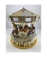 Vintage Large Holiday Creations Carouse Christmas Merry Go Round 2000 Un... - $44.35