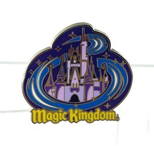WDW Booster Theme Parks Swirl Logos Magic Kingdom Castle Disney Pin 64069 - £7.81 GBP