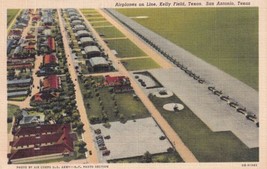 Airplanes On Line Kelly Field San Antonio Texas TX Pilot School Postcard... - $8.99