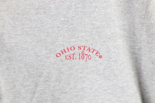 Vtg 90s Champion Mens L Distressed Spell Out Ohio State University Henley Shirt Item image 4