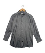 Eton Shirt Mens 16.5 42 Gray Contemporary Button Up Long Sleeve Dress De... - $67.68 CAD
