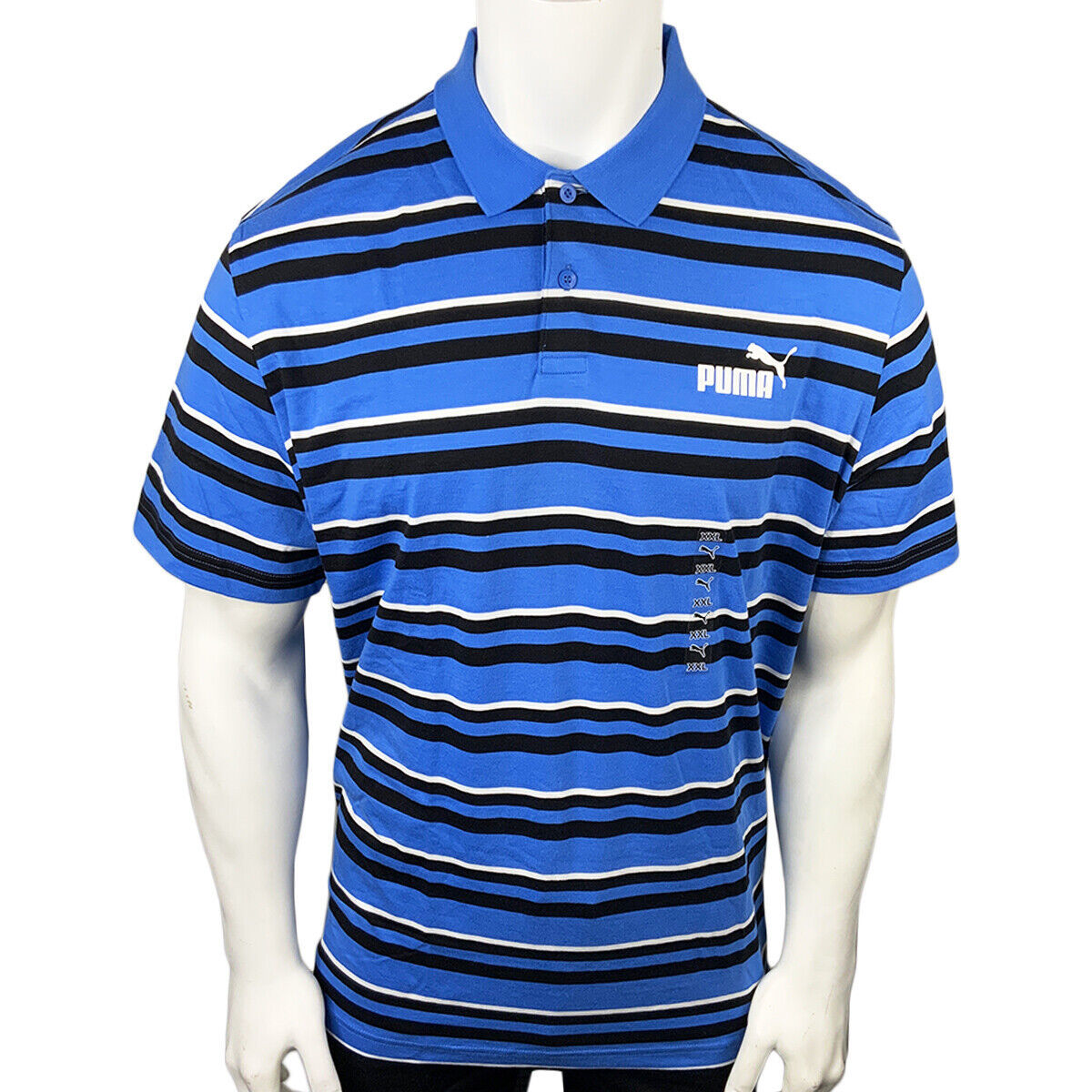 Primary image for NWT PUMA MSRP $56.99 ESSENTIALS MEN BLUE SHORT SLEEVE JERSEY POLO RUGBY SIZE 2XL