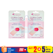 2 X Carnation Footcare Corn Caps 5&#39;s Medicated Plasters - $318.53 MXN