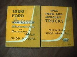1966 Ford Falcon Club Wagon Econoline Negozio Servizio Riparazione Manuale Set - £78.34 GBP