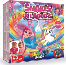 Snakes &amp; Ladders Magical Unicorn Edition Family Board Game For Kids Ages 3+ - £11.80 GBP