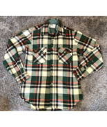 Vintage Montgomery Ward Shirt  Mens Small Plaid Flannel Button Up Wool M... - £38.23 GBP