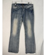 Rerock for Express Jeans Womens 6R Blue Denim Jeans Distressed Boot Cut - £11.15 GBP