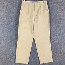 Brixton Pants Men&#39;s 28x29 Chino Beige Tapered Leg 100% Cotton Slash Pockets - $364.65 MXN